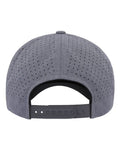 Yupoong 5389AP Five-Panel Snapback with Perforated Cap - Heather Grey - back