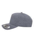 Yupoong 5389AP Five-Panel Snapback with Perforated Cap - Heather Grey - side