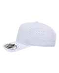 Yupoong 5389AP Five-Panel Snapback with Perforated Cap - White - side