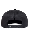 Yupoong 6609 Retro High Profile Trucker Cap - Black - back