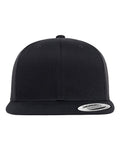 Yupoong 6609 Retro High Profile Trucker Cap - Black - front