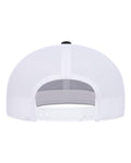 Yupoong 6609 Retro High Profile Trucker Cap - Black/ White - back