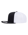 Yupoong 6609 Retro High Profile Trucker Cap - Black/ White - side
