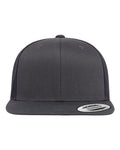 Yupoong 6609 Retro High Profile Trucker Cap - Charcoal - front