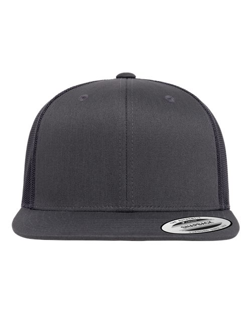 Yupoong 6609 Retro High Profile Trucker Cap - Charcoal - front