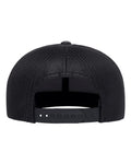 Yupoong 6609 Retro High Profile Trucker Cap - Charcoal/ Black - back