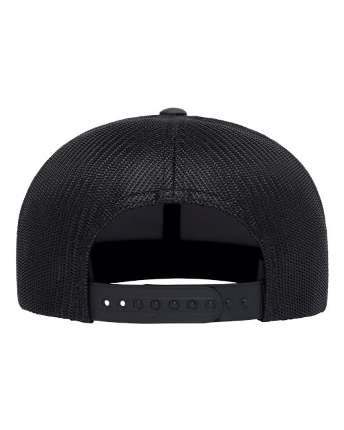 Yupoong 6609 Retro High Profile Trucker Cap - Charcoal/ Black - back