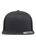 Yupoong 6609 Retro High Profile Trucker Cap - Charcoal/ Black - front