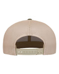 Yupoong 6609 Retro High Profile Trucker Cap - Moss Green/ Khaki - back