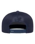 Yupoong 6609 Retro High Profile Trucker Cap - Navy - back