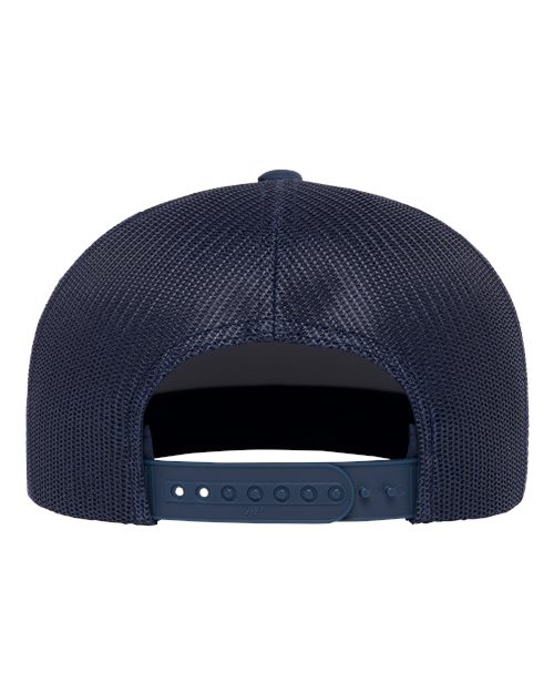 Yupoong 6609 Retro High Profile Trucker Cap - Navy - back