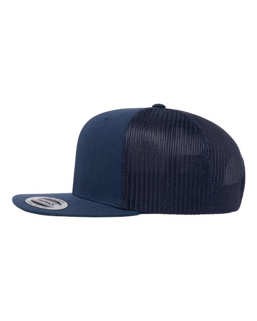 Yupoong 6609 Retro High Profile Trucker Cap - Navy - side