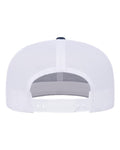 Yupoong 6609 Retro High Profile Trucker Cap - Navy/ White - back