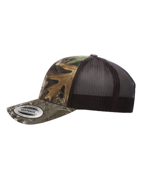 Yupoong 6606 Retro Trucker Cap - Realtree Edge/ Brown - side