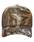 Yupoong 6606 Retro Trucker Cap - Realtree Edge/ Brown - front