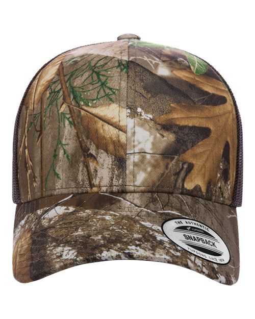 Yupoong 6606 Retro Trucker Cap - Realtree Edge/ Brown - front