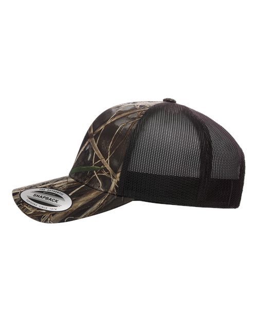 Yupoong 6606 Retro Trucker Cap - Realtree Max7/ Brown - side