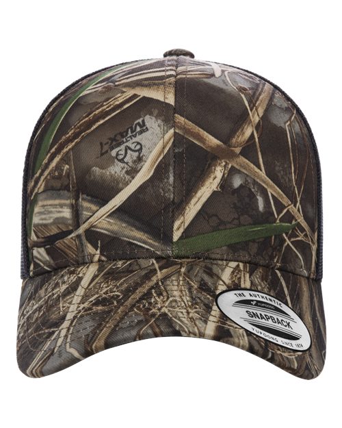 Yupoong 6606 Retro Trucker Cap - Realtree Max7/ Brown - front