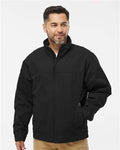 Dri Duck 5028 Maverick Boulder Cloth Jacket with Blanket Lining - Black - model front