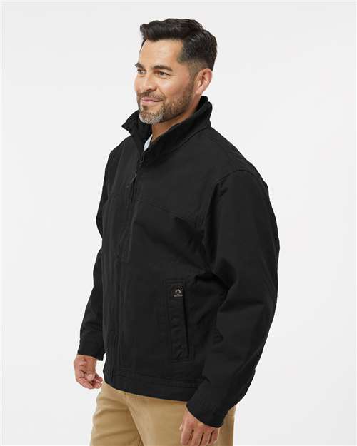 Dri Duck 5028 Maverick Boulder Cloth Jacket with Blanket Lining - Black - model side