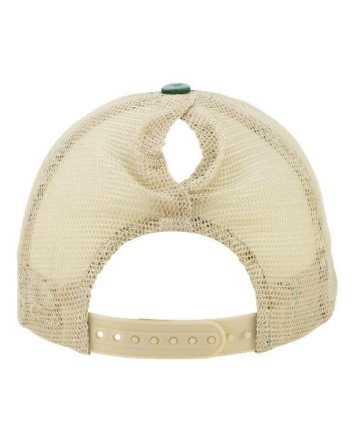Infinity Her TESS Women's Washed Mesh-Back Cap - Jade/ Daisy/ Khaki - back