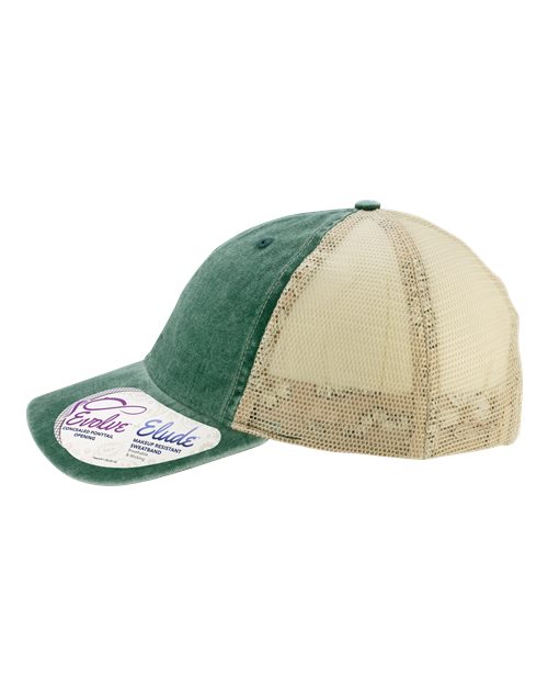 Infinity Her TESS Women's Washed Mesh-Back Cap - Jade/ Daisy/ Khaki - side