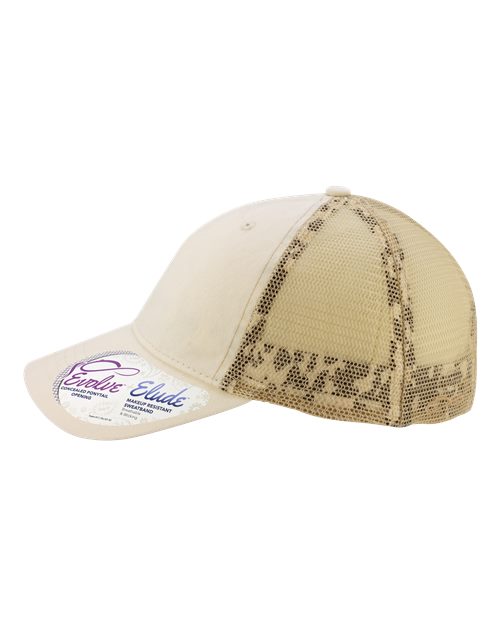 Infinity Her TESS Women's Washed Mesh-Back Cap - Vanilla/ Longhorn/ Khaki - side