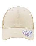 Infinity Her TESS Women's Washed Mesh-Back Cap - Vanilla/ Longhorn/ Khaki - front