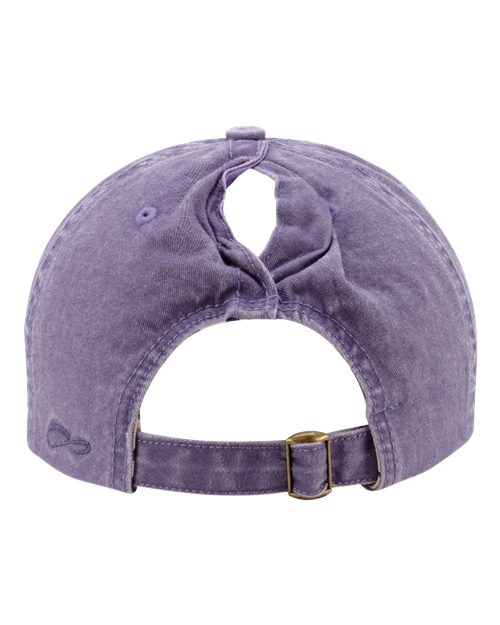 Infinity Her CASSIE Women's Pigment-Dyed with Fashion Undervisor Cap - Violet/ Floral - back