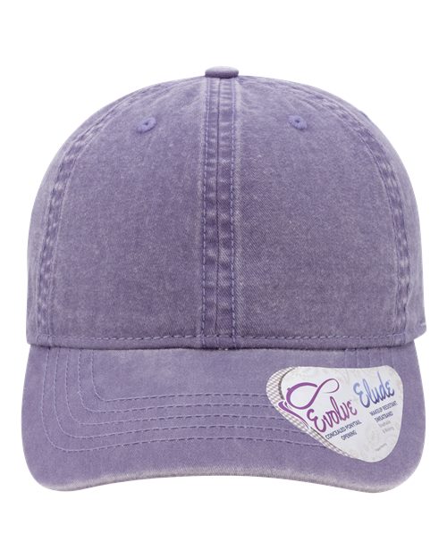 Infinity Her CASSIE Women's Pigment-Dyed with Fashion Undervisor Cap - Violet/ Floral - front