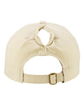 Infinity Her CASSIE Women's Pigment-Dyed with Fashion Undervisor Cap - Vanilla/ Longhorn - back