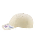 Infinity Her CASSIE Women's Pigment-Dyed with Fashion Undervisor Cap - Vanilla/ Longhorn - side