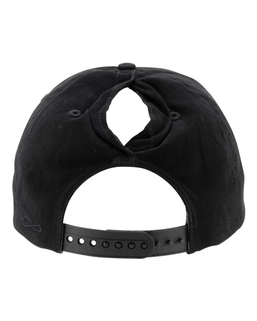 Infinity Her MAYA Women's Five-Panel Rope Cap - Black/ Black Leopard - back