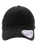 Infinity Her MAYA Women's Five-Panel Rope Cap - Black/ Black Leopard - front