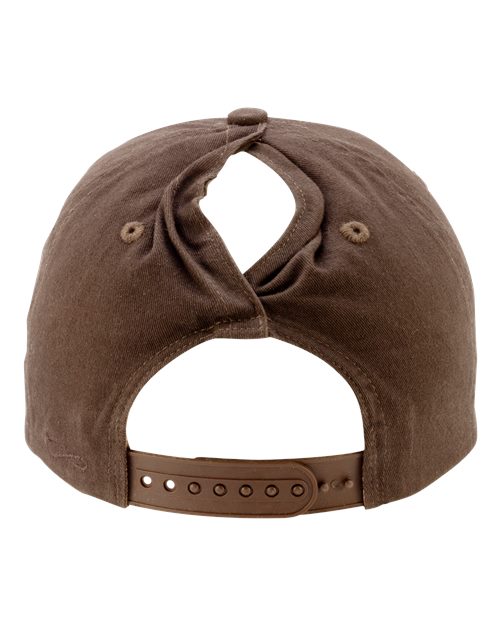 Infinity Her MAYA Women's Five-Panel Rope Cap - Chocolate/ Fawn - back