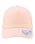 Infinity Her MAYA Women's Five-Panel Rope Cap - Pink Sorbet/ Floral - front