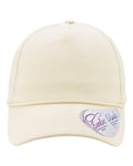 Infinity Her MAYA Women's Five-Panel Rope Cap - Vanilla/ Longhorn - front