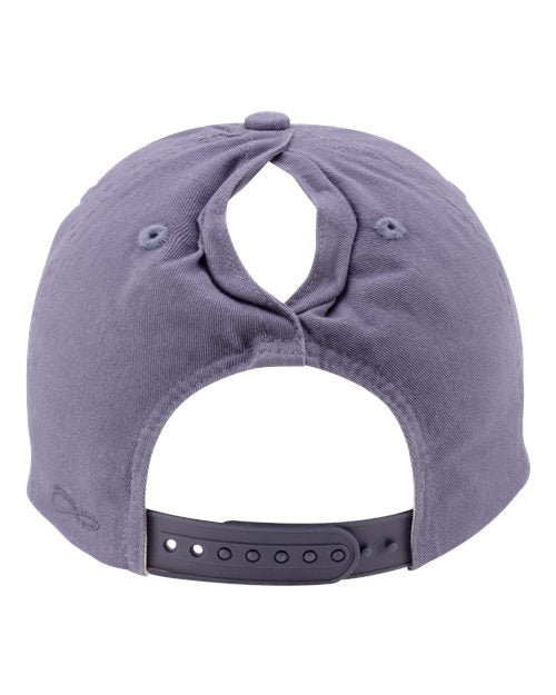 Infinity Her MAYA Women's Five-Panel Rope Cap - Violet/ Snow Leopard - back