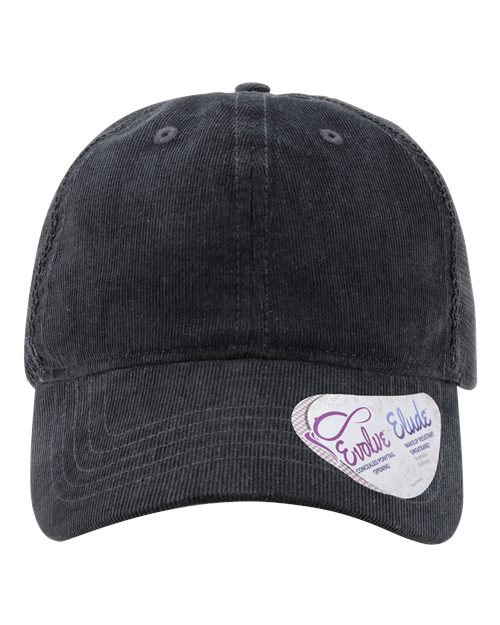 Infinity Her JO Women's Corduroy Cap - Black / Black Leopard/ Black - front