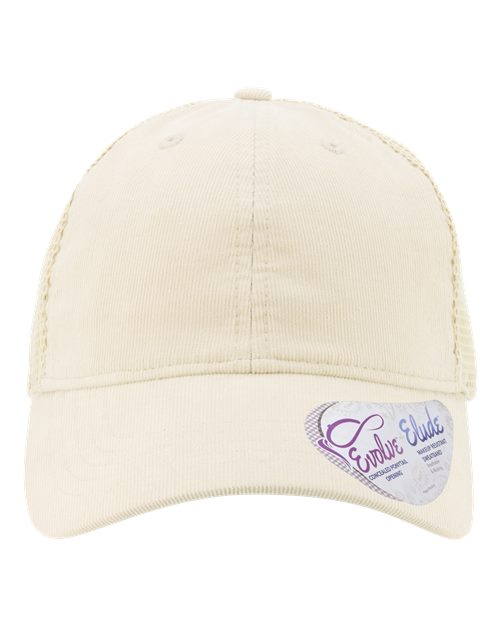 Infinity Her JO Women's Corduroy Cap - Vanilla/ Tonal Longhorn/ Vanilla - front
