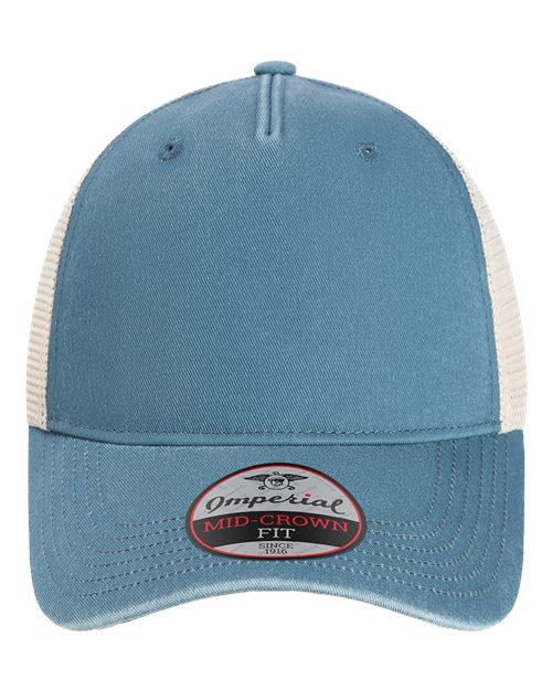 Imperial X240M The Gambit Mesh Back Cap - Breaker Blue/ Stone - front