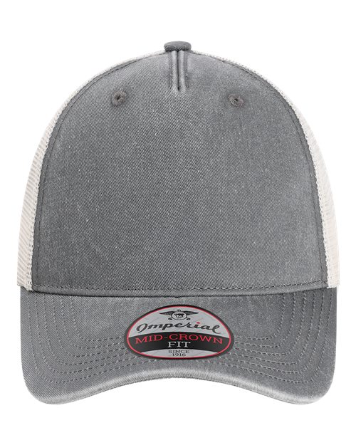 Imperial X240M The Gambit Mesh Back Cap - Charcoal/ Stone - front