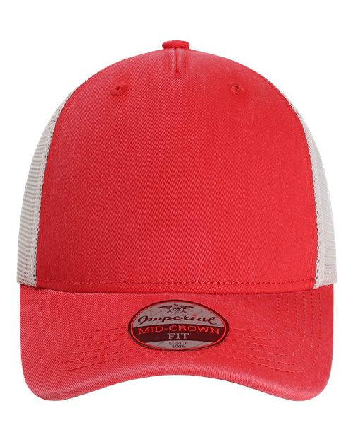 Imperial X240M The Gambit Mesh Back Cap - Nantucket Red/ Stone - front