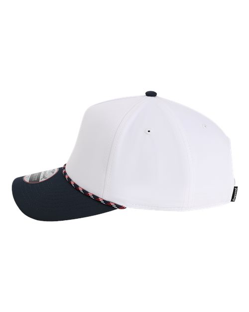 Imperial 5054 The Wrightson Cap - White/ Navy/ Navy/ Red/ White - side