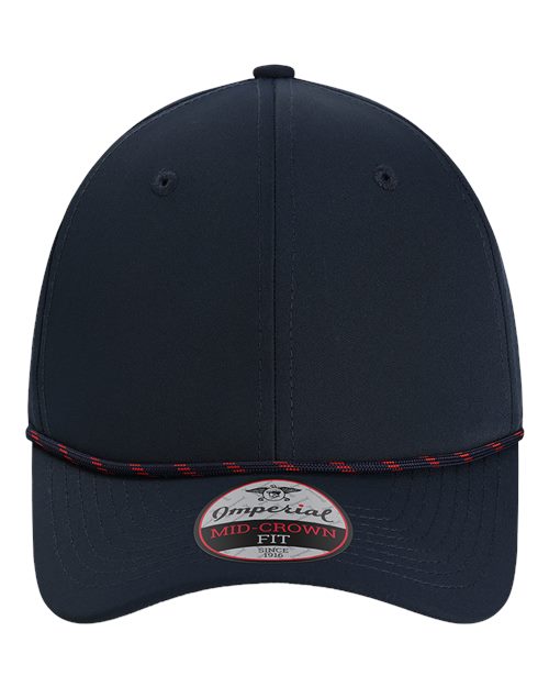 Imperial 7054 The Wingman Cap - Navy/ Navy/ Red - front