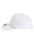 Imperial 7054 The Wingman Cap - White/ Blue/ Red/ White - side