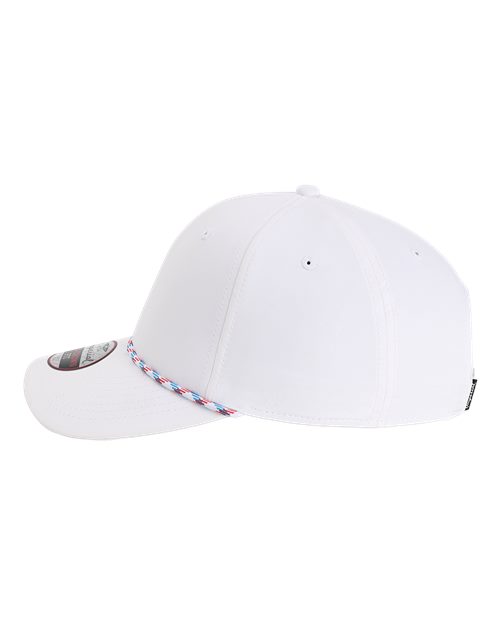 Imperial 7054 The Wingman Cap - White/ Blue/ Red/ White - side