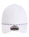 Imperial 7054 The Wingman Cap - White/ Blue/ Red/ White - front