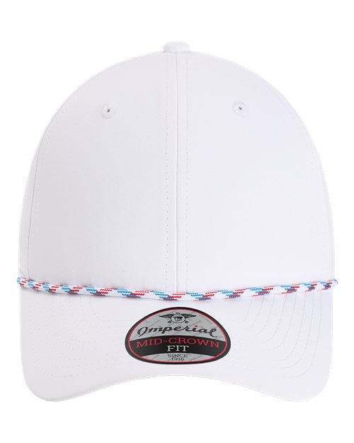 Imperial 7054 The Wingman Cap - White/ Blue/ Red/ White - front
