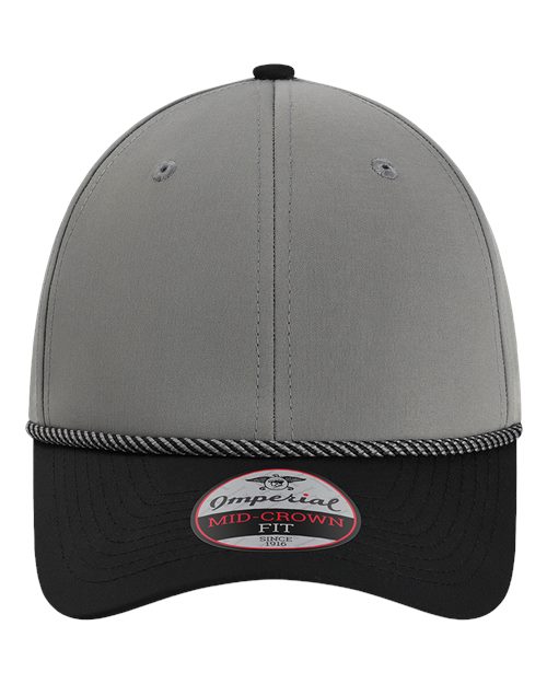 Imperial 7054 The Wingman Cap - Grey/ Black/ Black/ Grey - front
